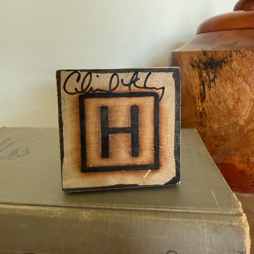 7” Harp Design Co Wooden Candlestick-Signed by Clint Harp - Picture 2 of 2